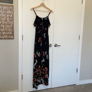 Xhilaration by Target Black Floral Maxi Dress